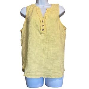 Good Days Only Yellow Sleeveless Top